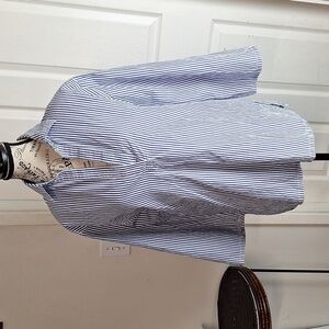 Striped Blue and White Women's Top